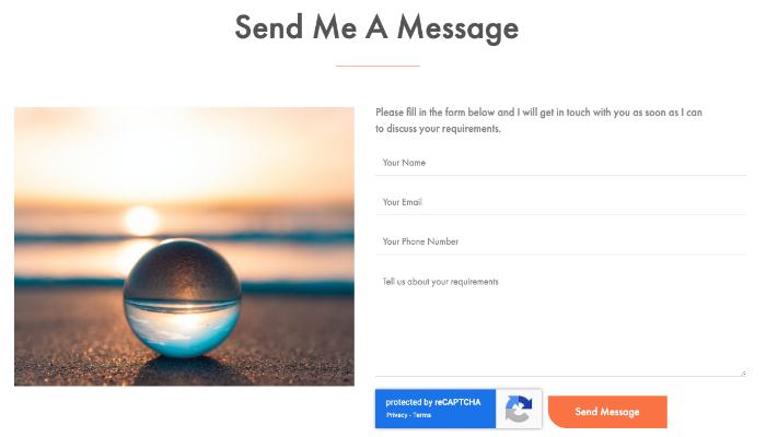 Essential elements of website - The Kind Soul contact form