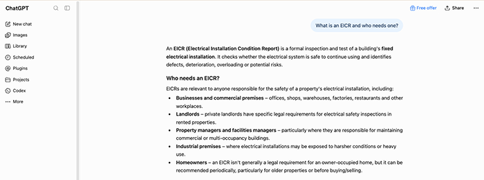 1PCS Blog - How to Get Your Business Recommended by ChatGPT - Leicester Electrician ECR